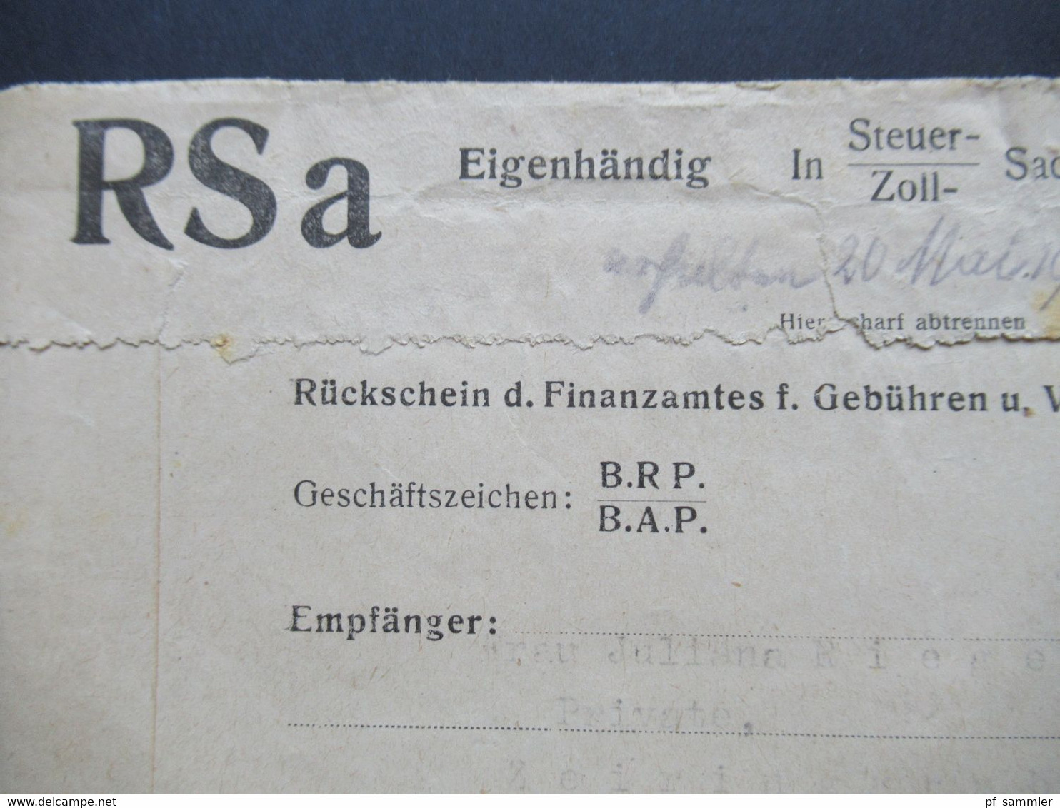 Österreich 1952 RSa Eigenhändig Rückschein D. Finanzamtes Verkehrssteuer Graz Rücks. Portomarken Nr. 241 Und 255 - Brieven En Documenten