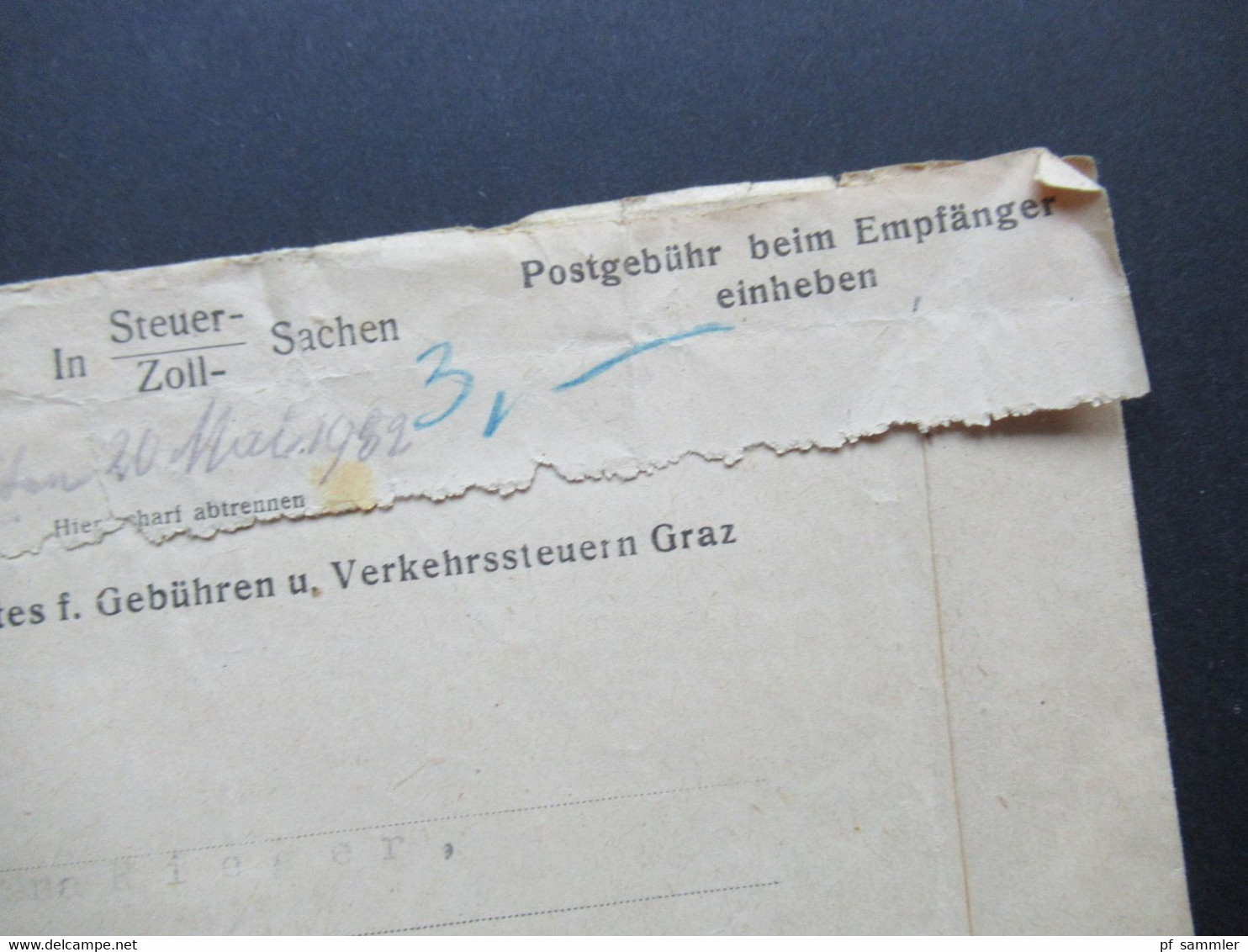 Österreich 1952 RSa Eigenhändig Rückschein D. Finanzamtes Verkehrssteuer Graz Rücks. Portomarken Nr. 241 Und 255 - Brieven En Documenten