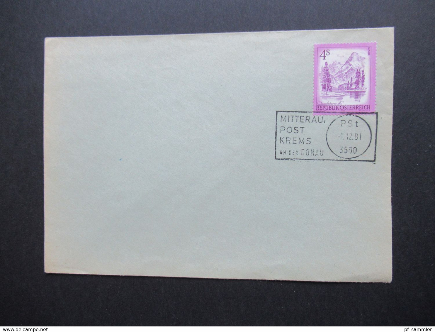 Österreich 1981 Umschlag Mit Stempel Mitterau Post Krems An Der Donau PSt 1.12.81 3500 - Storia Postale