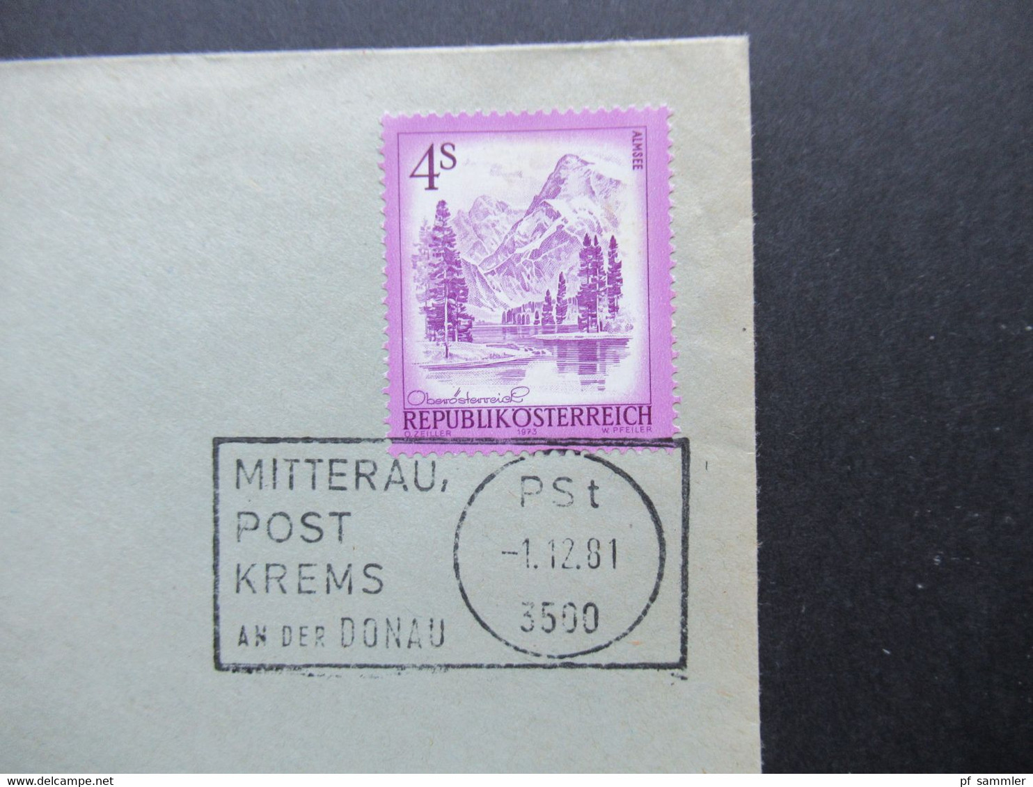 Österreich 1981 Umschlag Mit Stempel Mitterau Post Krems An Der Donau PSt 1.12.81 3500 - Cartas & Documentos