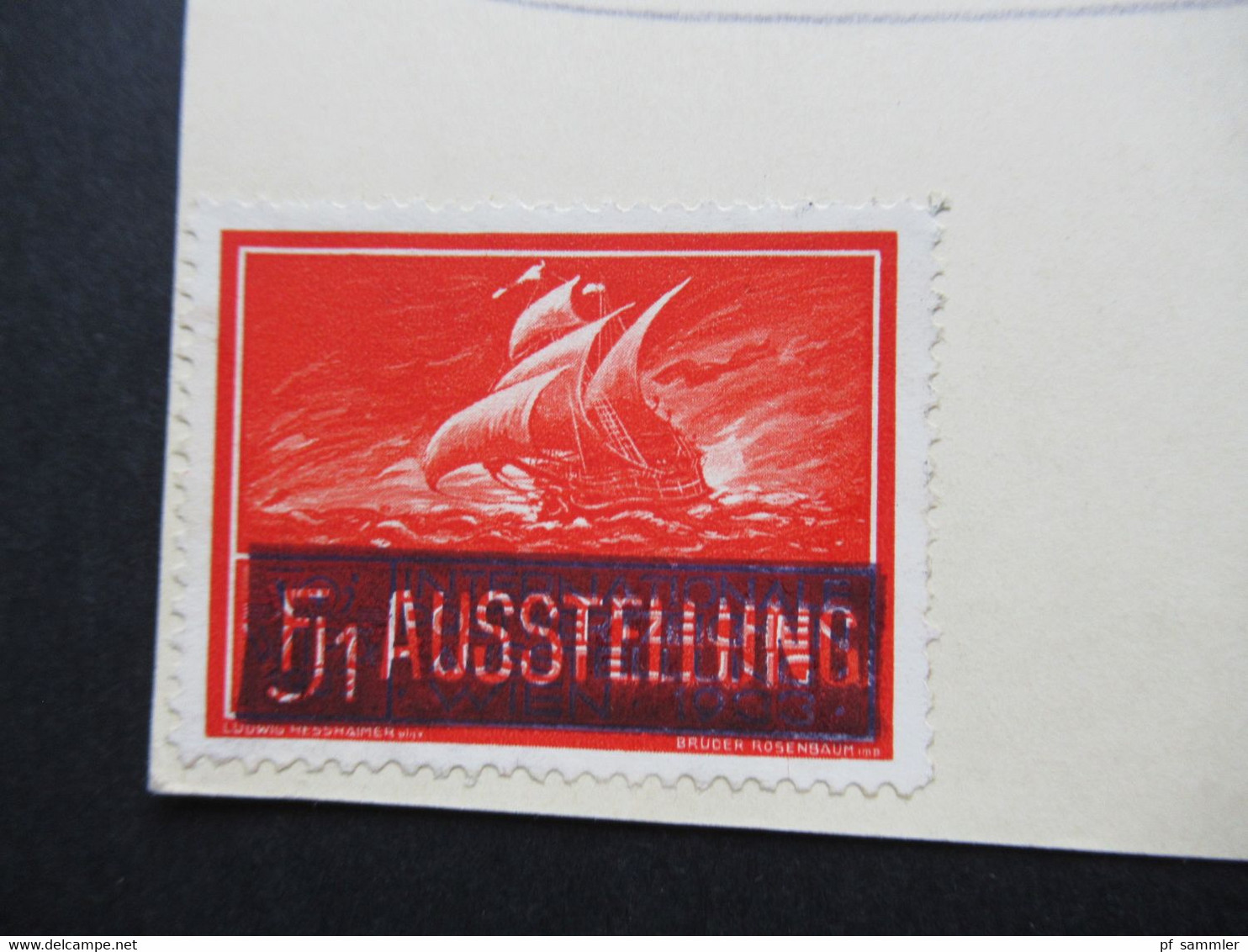 1935 Offizielle PK kaiser Franz Josef Ausstellung mit Vignette und Sonderstempel MiF mit Nibelungensage Nr. 488