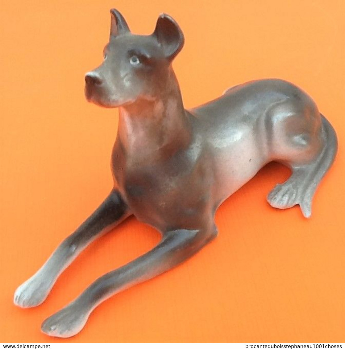 Années 1920 ​​​​​​​Porcelaine De Saxe DEP  N°7814  Statuette Chien Dogue Allemand ... - Other & Unclassified