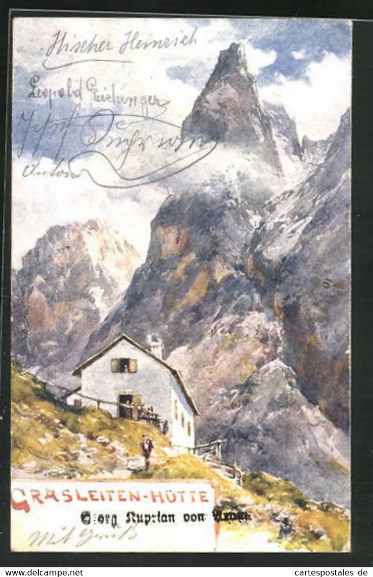 Künstler-AK Edward Theodore Compton: Grasleiten-Hütte Mit Gebirgswand - Compton, E.T.