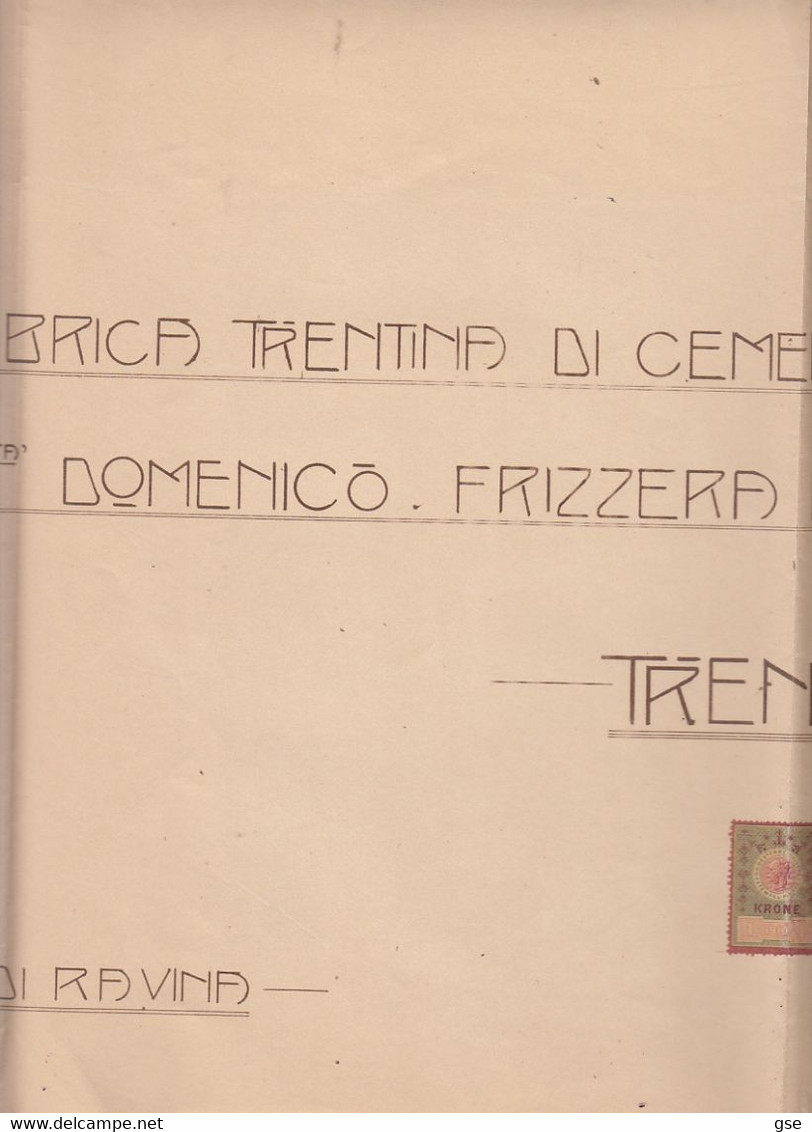 AUSTRIA - Disegno "Prima Fabbrica Trentina Di Cemento Portland" - Soc. Frizzera - Trento -.- - Europe
