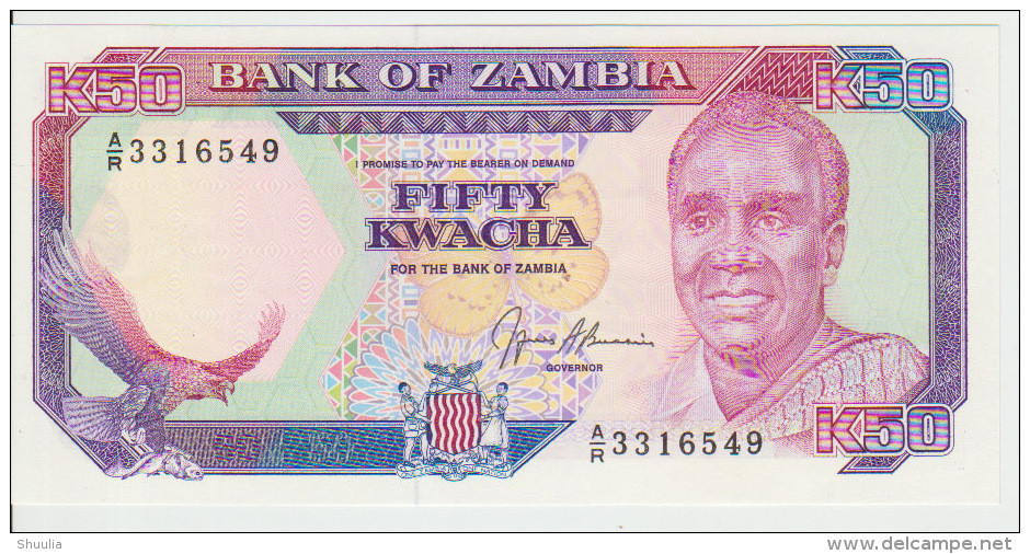 Zambia 50 Kwacha (1989-91) Pick 33b UNC - Zambia