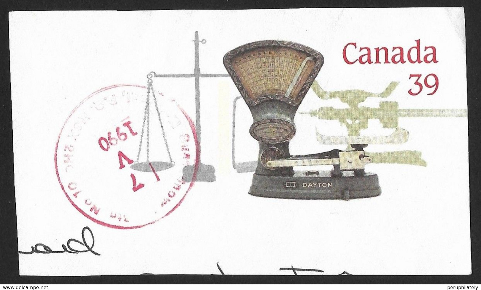 Canada Pair Of Scales Postage Fragment - Andere & Zonder Classificatie