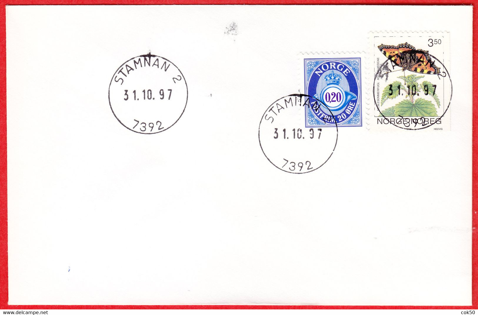 NORWAY -  7392 STAMNAN 2 (Trøndelag County) - Last Day/postoffice Closed On 1997.10.31 - Local Post Stamps