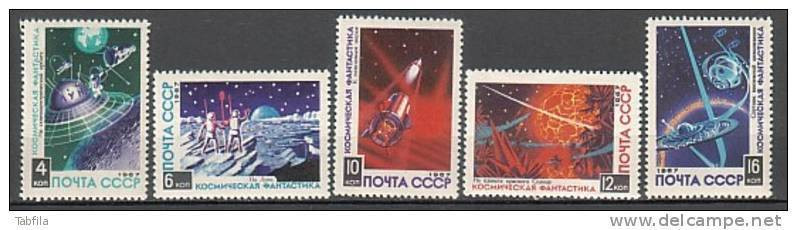 RUSSIA \ RUSSIE - 1967 - Fantastique Cosmique  - 5v** Mi 3403/07 - Neufs