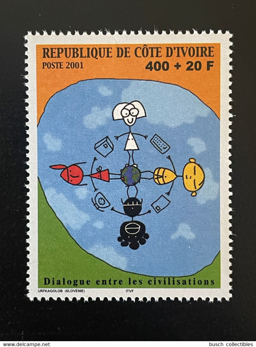 Côte D'Ivoire Ivory Coast 2001 Mi. 1282 Emission Commune Joint Issue Dialogue Among The Civilizations Civilisations - Costa De Marfil (1960-...)