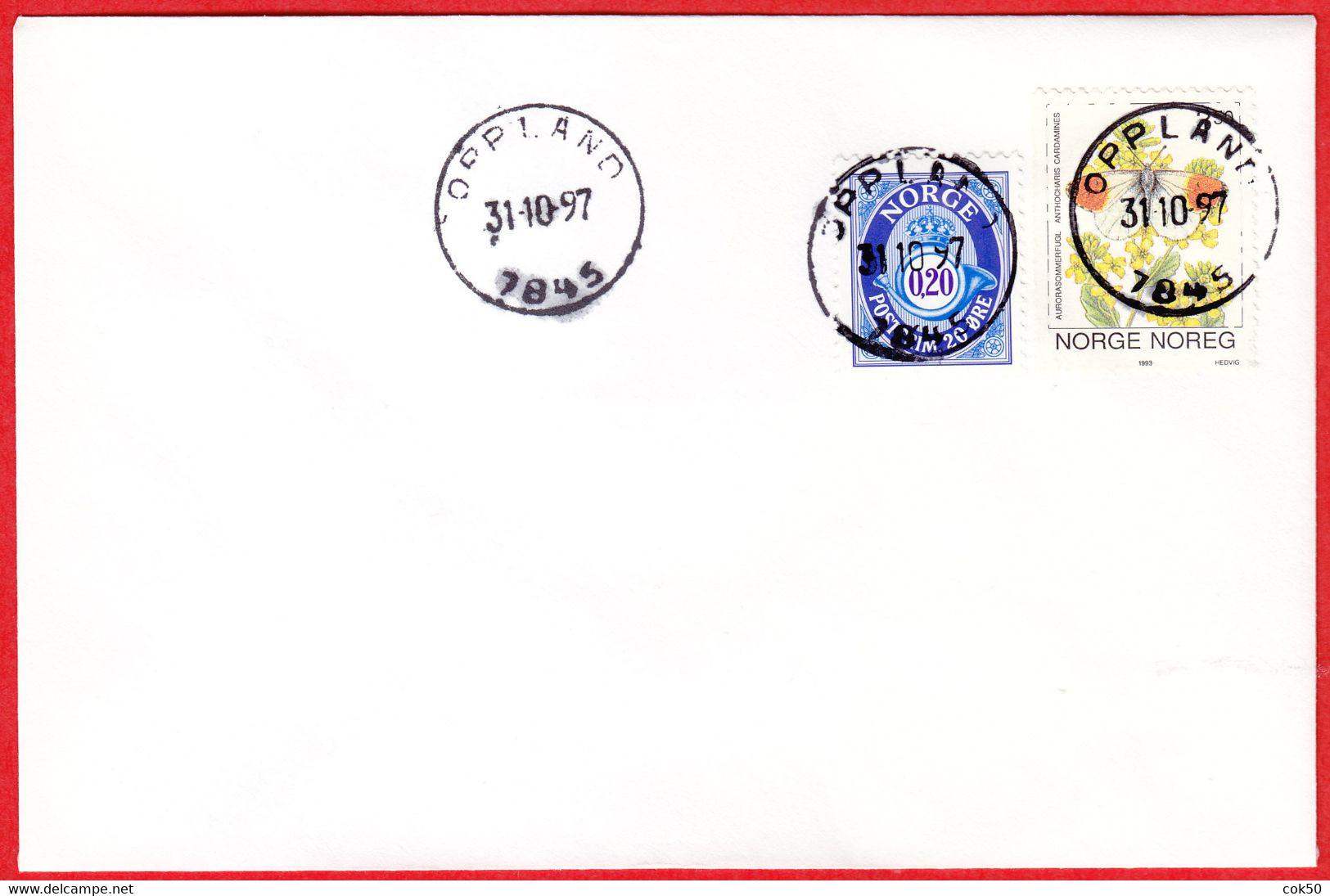 NORWAY -  7845 OPPLAND (Trøndelag County) - Last Day/postoffice Closed On 1997.10.31 - Local Post Stamps