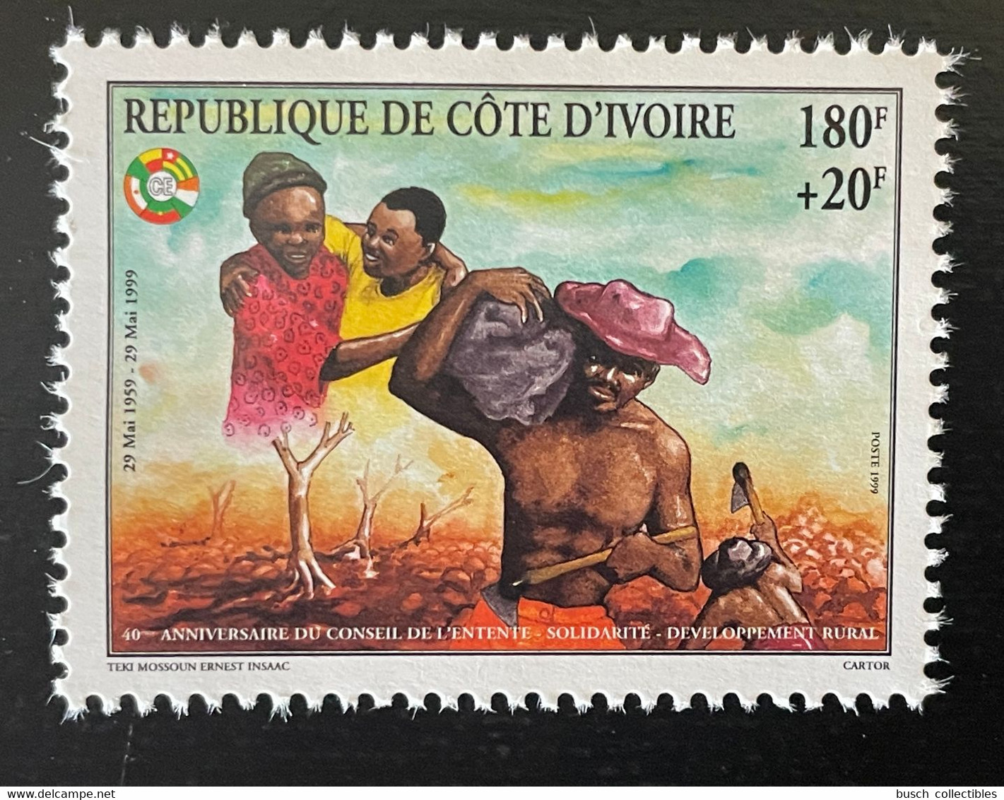 Côte D'Ivoire Ivory Coast 1999 Mi. 1204 Emission Commune Joint Issue Conseil De L'entente Solidarité Développement Rural - Costa De Marfil (1960-...)