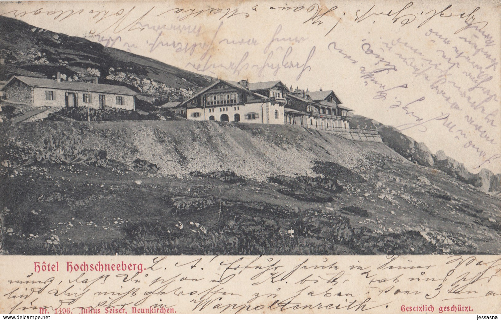 AK - NÖ - Hotel Hochschneeberg - 1907 - Schneeberggebiet