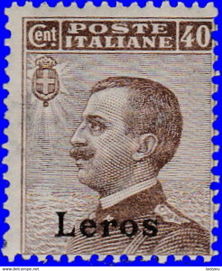 Égée Lero 1912. ~  YT 7* - 40 C. Victor Emmanuel III - Egée (Lero)