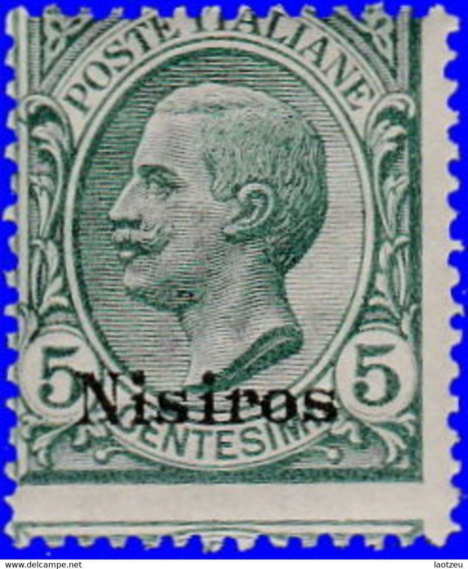 Égée Nisiro 1912. ~  YT 2* - 5 C. Victor Emmanuel III - Egée (Nisiro)