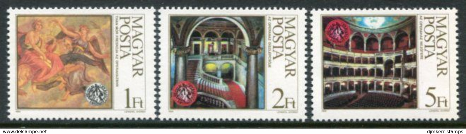 HUNGARY 1984 Opera House Centenary  MNH / **.  Michel 3697-99 - Unused Stamps