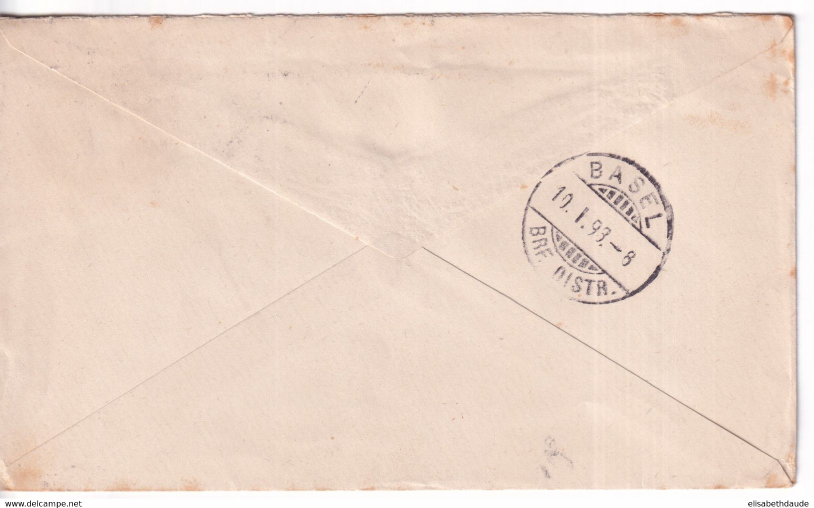 1893 - GB - ENVELOPPE ENTIER POSTAL De KENT => BASEL (SUISSE) - Brieven En Documenten