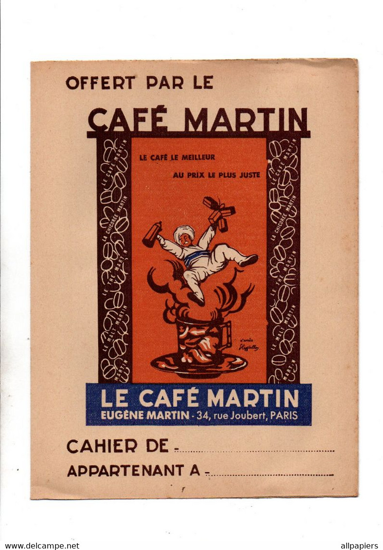 Protège-cahiers Offert Par Le Café Martin Eugène Martin Paris Avec Table De Multiplication Au  Verso - Format : 24x18 cm - Protège-cahiers