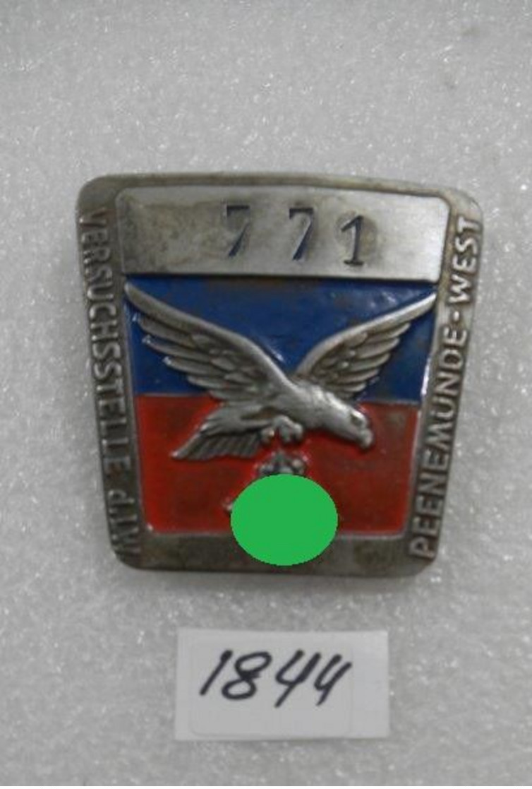 WW2 German Luftwaffe Airbase Patrol Badge With Personal Number: " Fersuchsstell D.l.w. Peenemunde-west"  - Replica - 1939-45