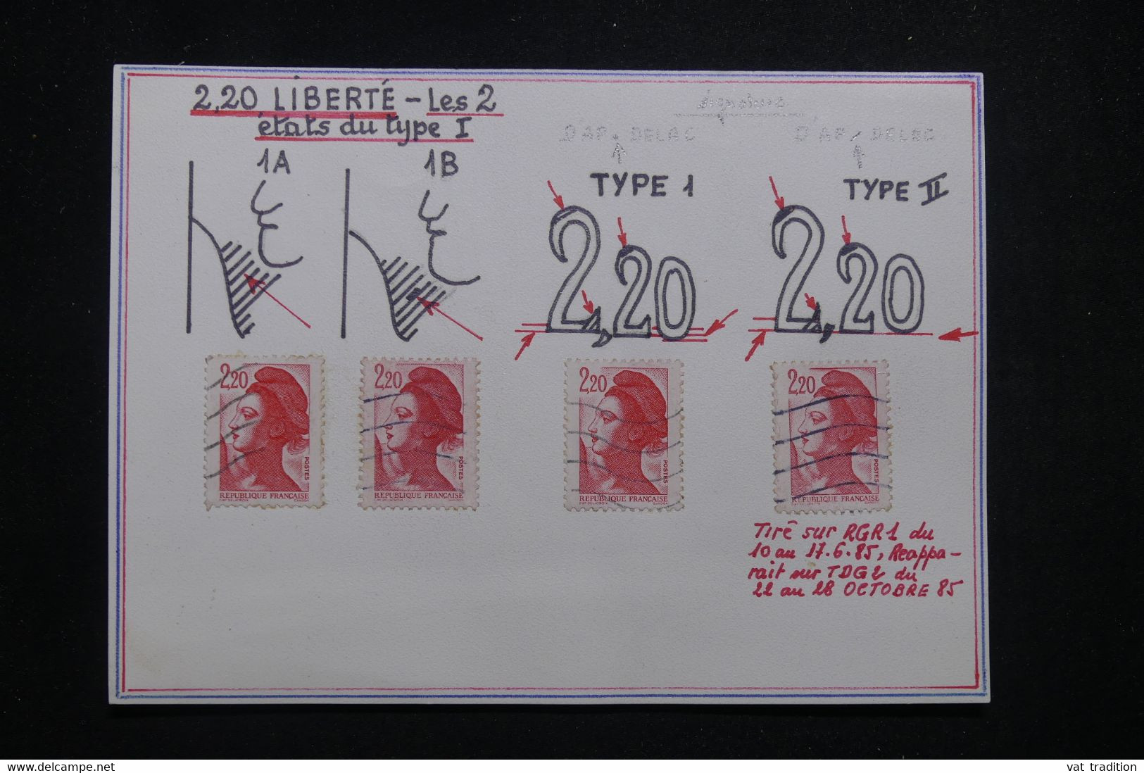 FRANCE - Liberté De Gandon , Les 2 états Du Type I, à Voir  - L 99537 - 1982-1990 Liberté De Gandon