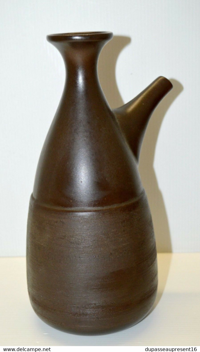 VASE GRES MODERNISTE GRESLINE MARRON Par FRANCO POZZI Design 1960 Déco VINTAGE COLLECTION VITRINE - Sin Clasificación