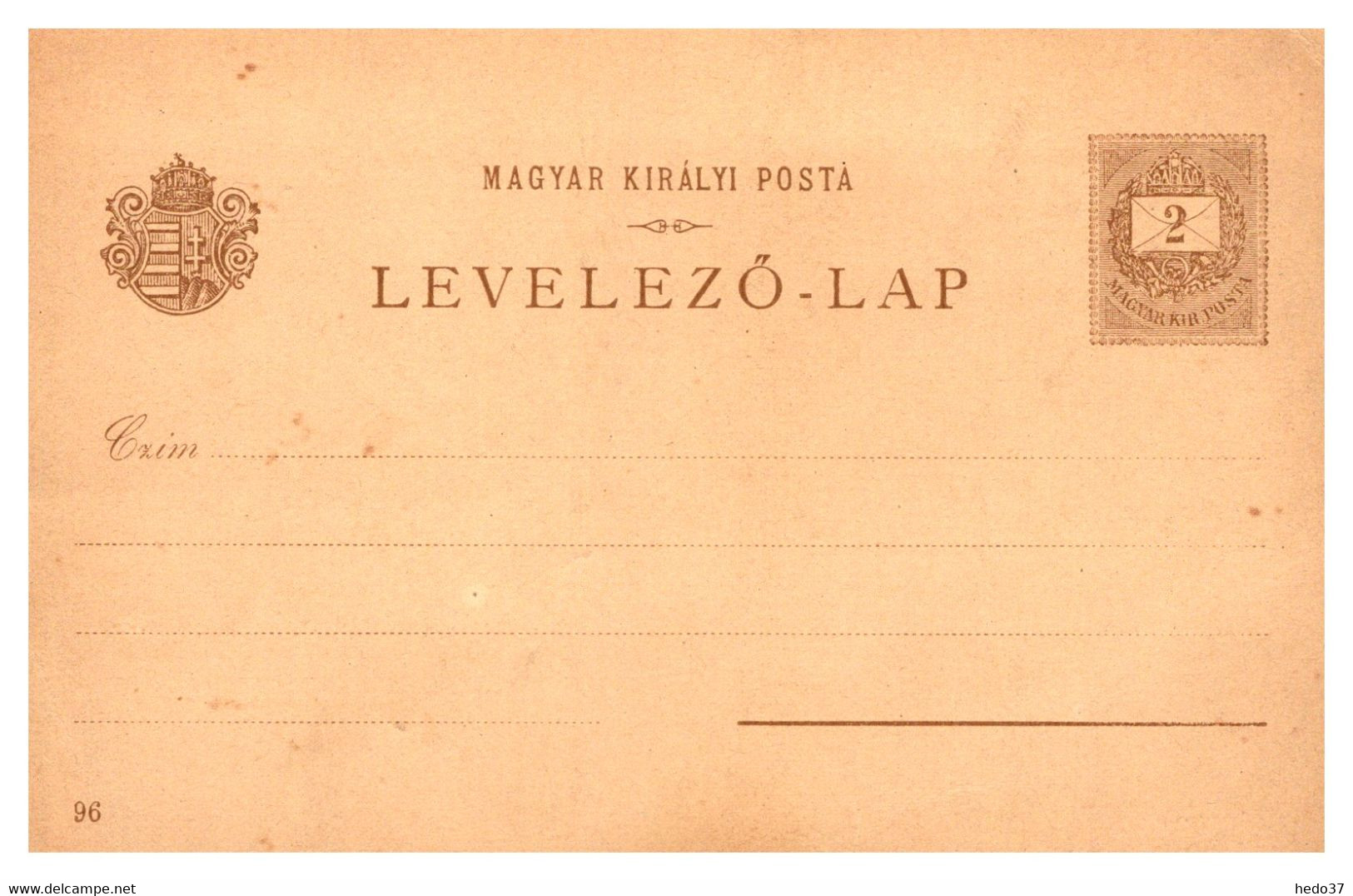 Hongrie - Entiers Postaux Gruss 1896 - Interi Postali