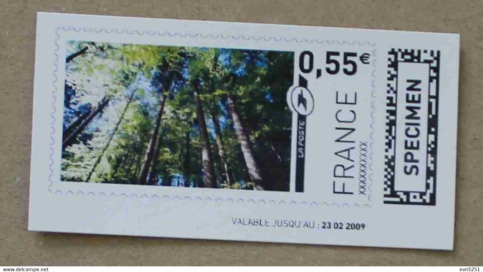 Ti02-01 :  SPECIMEN -  Arbres 4.00 €  +  0.55 € (autoadhésifs / Autocollants) - Specimen