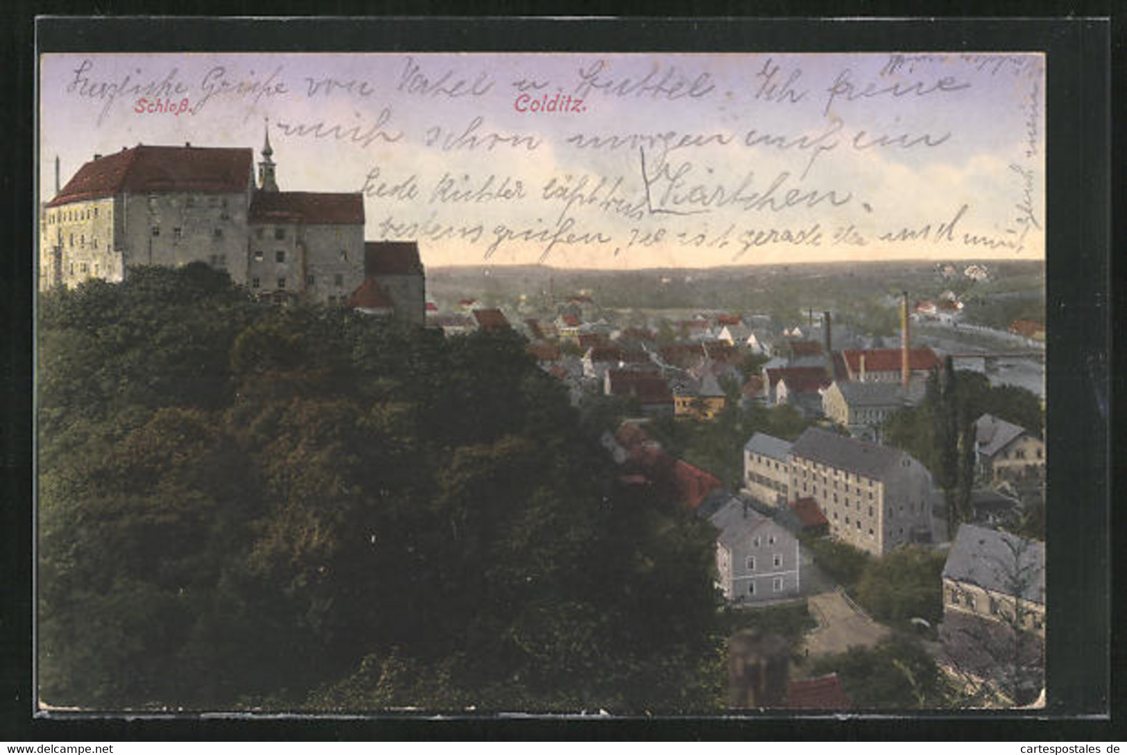 AK Colditz I. Sa., Totale Mit Schloss - Colditz