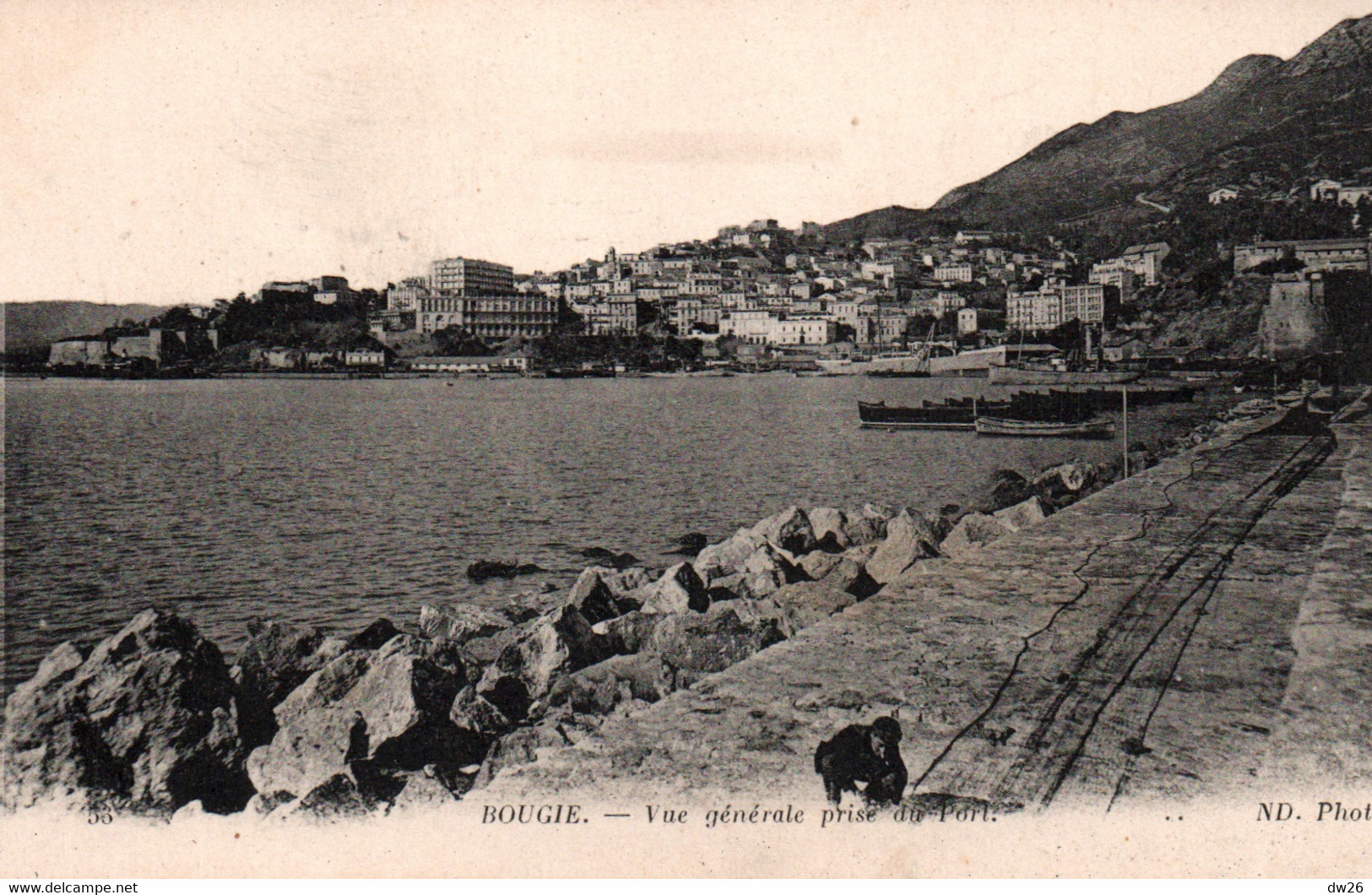 Bougie (Bejaia, Algérie) Vue Générale Prise Du Port: Séchage Des Filets De Pêche - Carte ND Phot. N° 53 - Bejaia (Bougie)