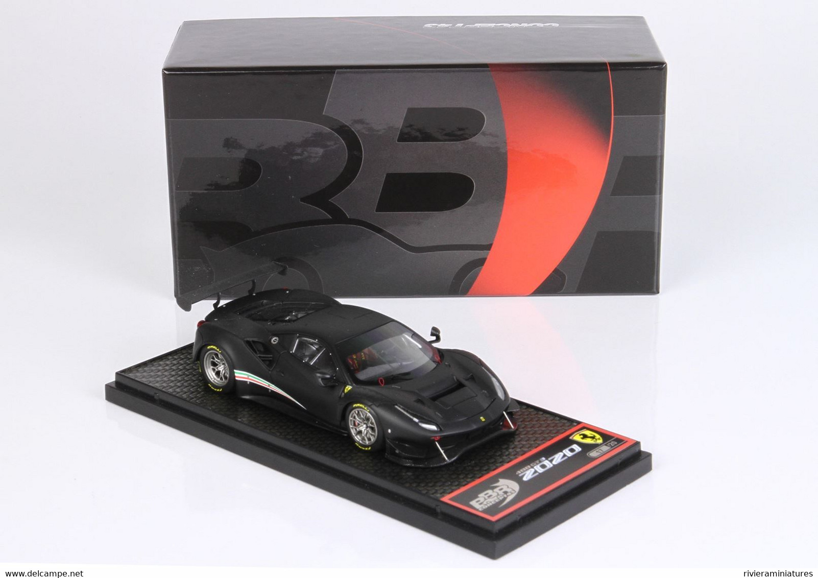 BBR - FERRARI 488 GT3 2020 - Matt Black - BBRC238MB1 - 1/43 - BBR