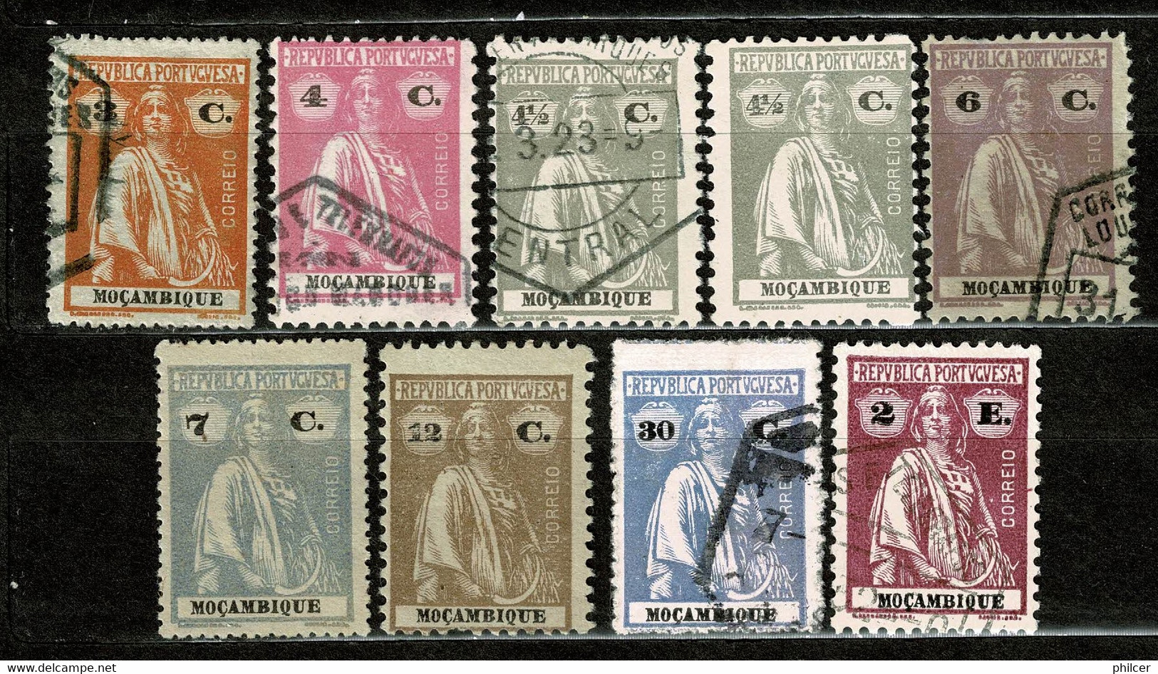 Moçambique, 1921, # 224/30, 233, Used And MNG - Mozambique