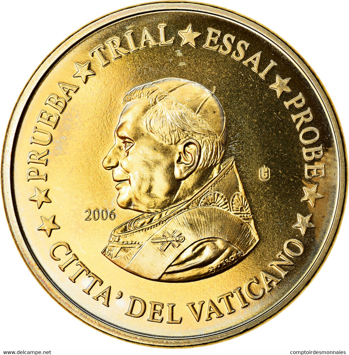 Vatican, 50 Euro Cent, 2006, Unofficial Private Coin, FDC, Laiton - Pruebas Privadas