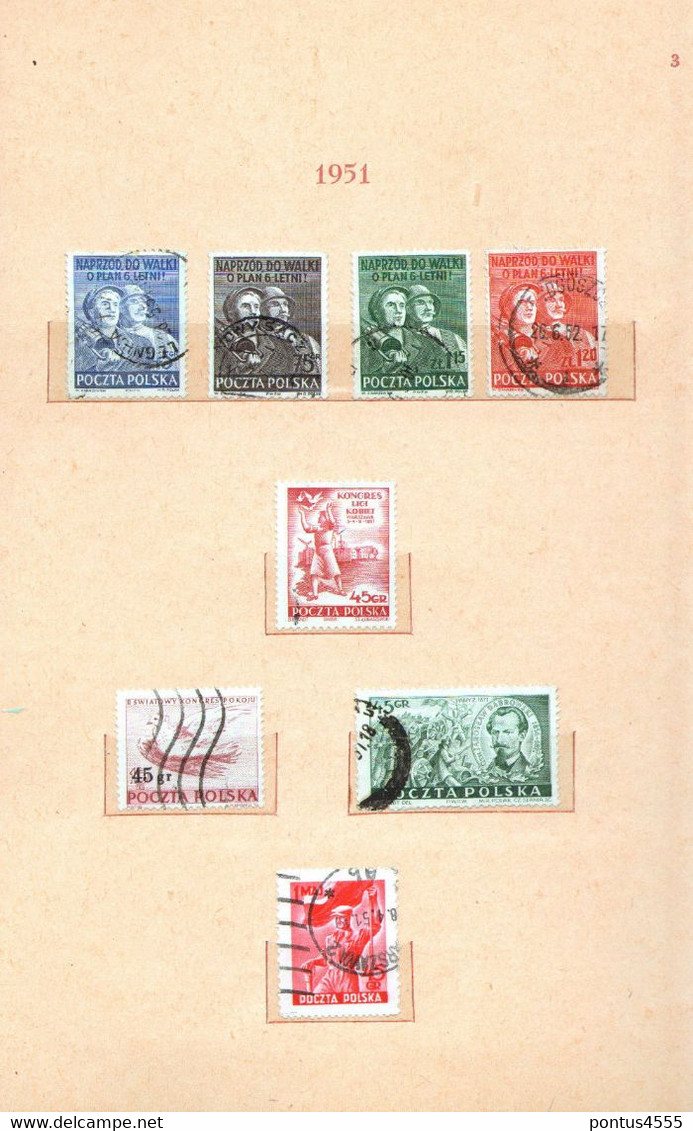 Poland Collection 1951-1955  Used + MNH - Ganze Jahrgänge