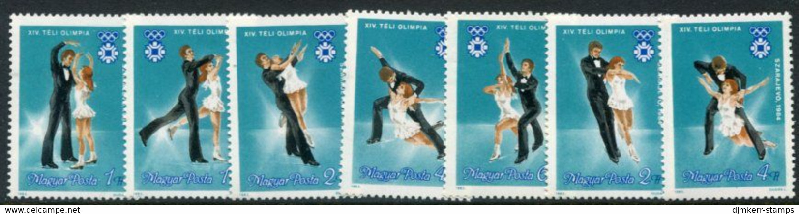 HUNGARY 1983 Winter Olympics, Sarajevo MNH / **.  Michel 3652-58 - Unused Stamps