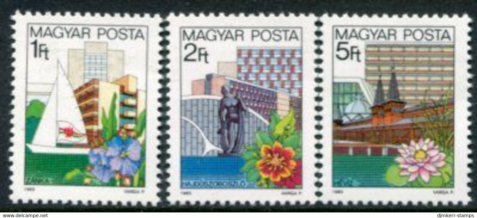 HUNGARY 1983 Holiday Resorts MNH / **.  Michel 3647-49 - Unused Stamps