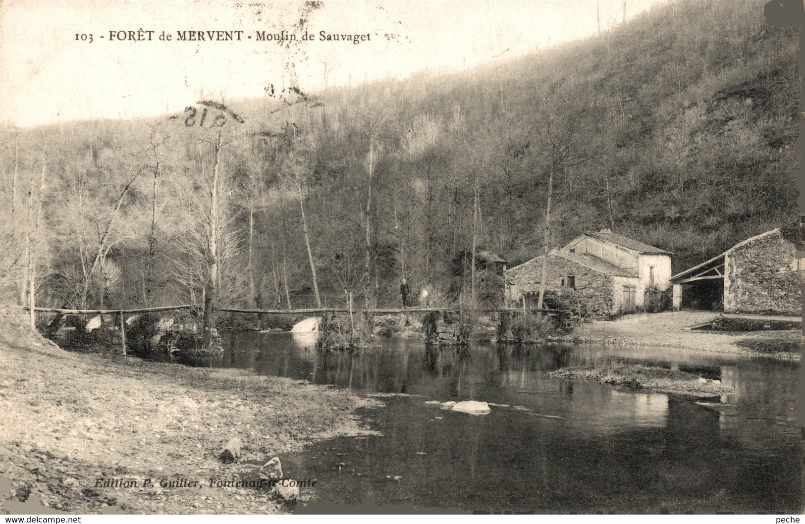 N°84735 -cpa Moulin De Sauvaget -forêt De Mervent- - Molinos De Agua