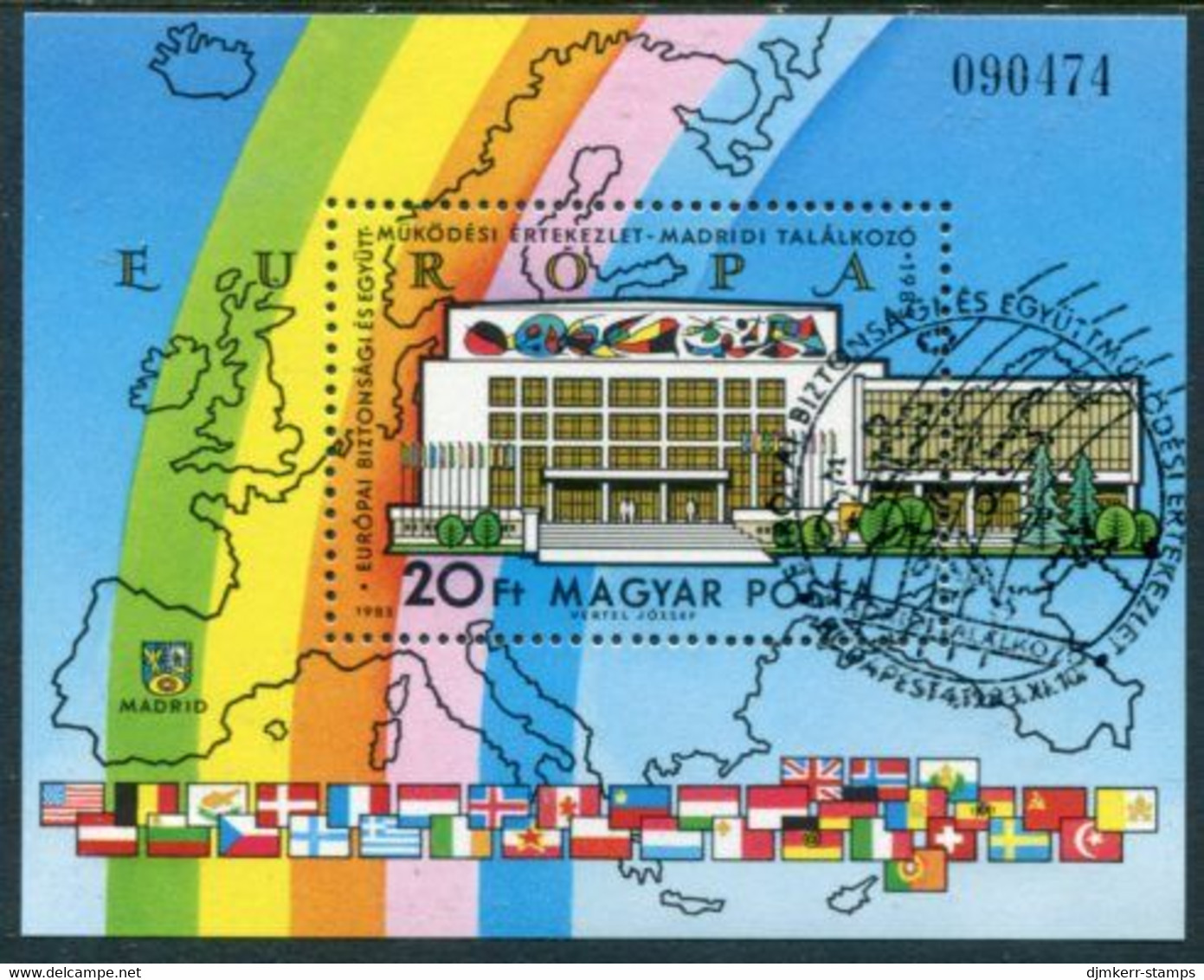 HUNGARY 1983 European Security Conference Block Used.  Michel Block 168 - Used Stamps