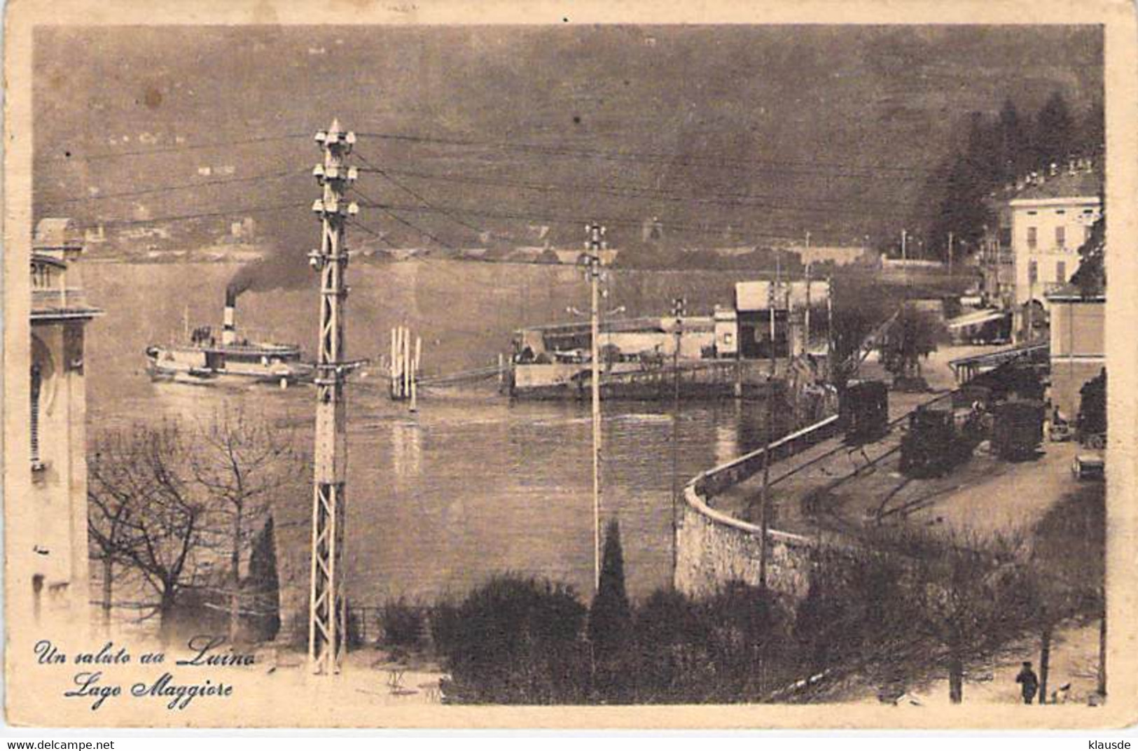 Luino - Lago Maggiore Hafen 1909 - Luino