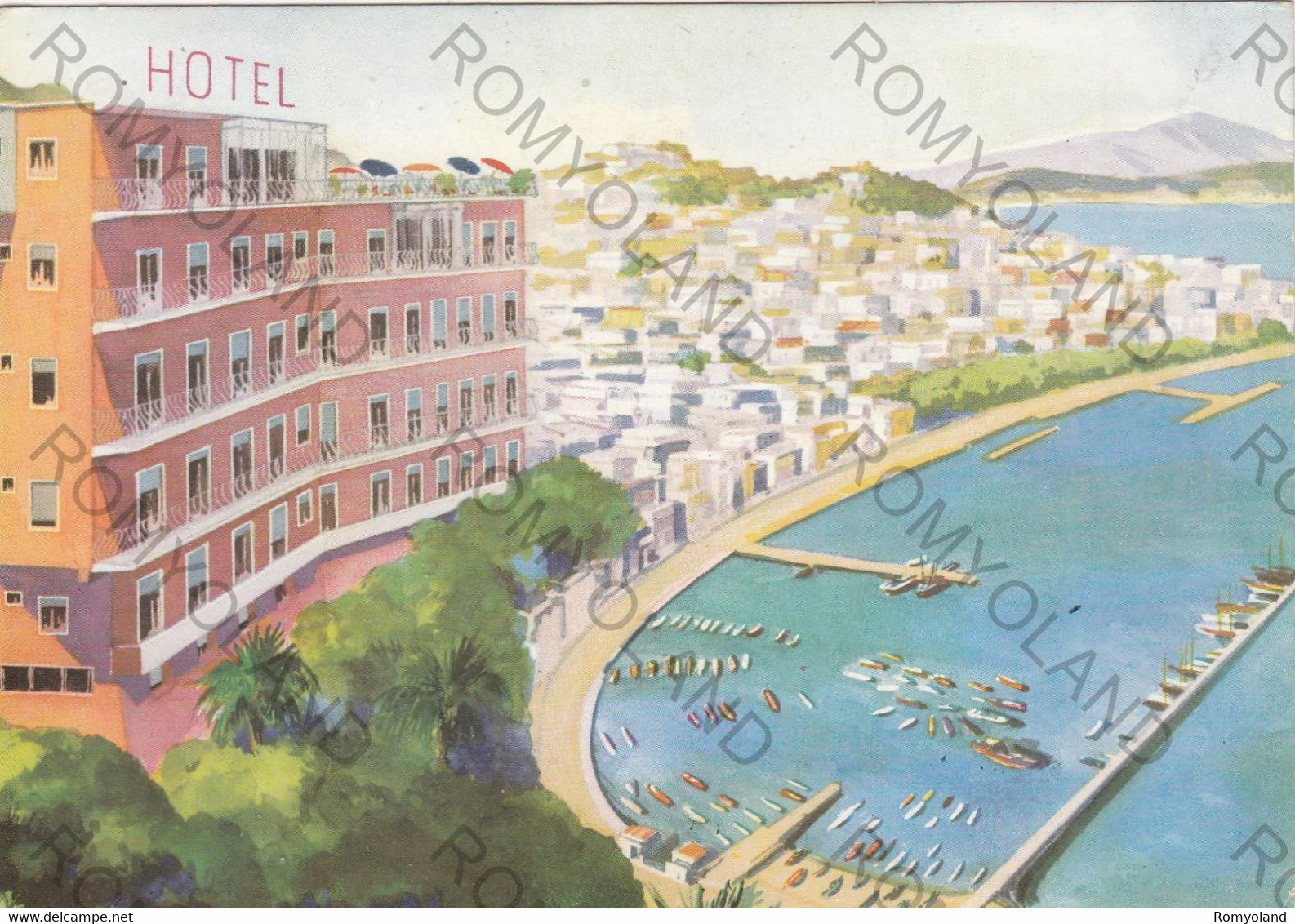 CARTOLINA  NAPOLI,CAMPANIA,HOTEL PARADISO,BELLA ITALIA,MARE,SOLE,LUNGOMARE,CULTURA,STORIA,RELIGIONE,VIAGGIATA 1963 - Napoli