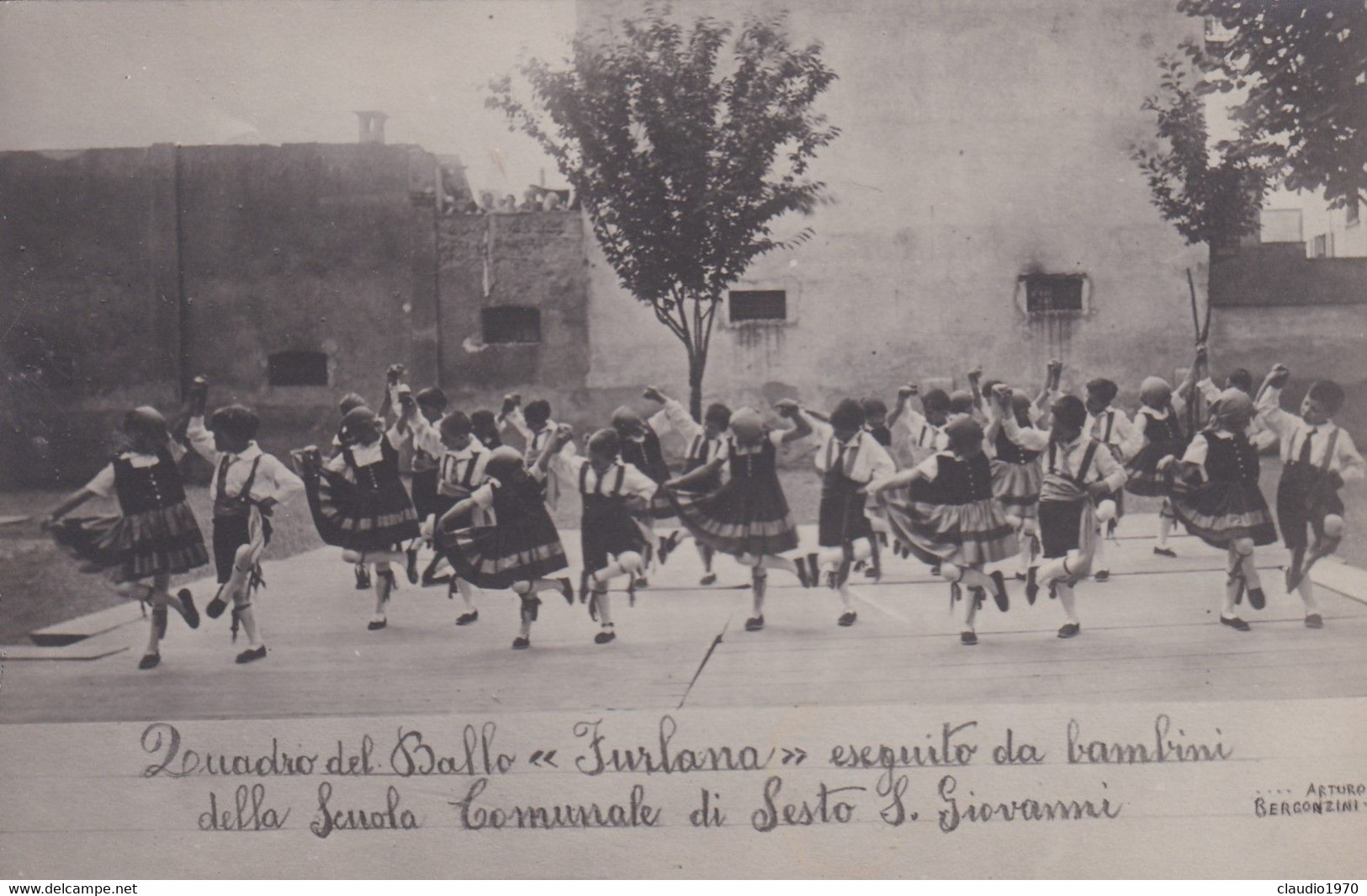 SESTO SAN GIOVANNI (MILANO )-  FOTO - CARTOLINA - SCUOLA COMUNALE SESTO SAN GIOVANNI - FOTO DI ARTURO BERGONZINI - Sesto San Giovanni