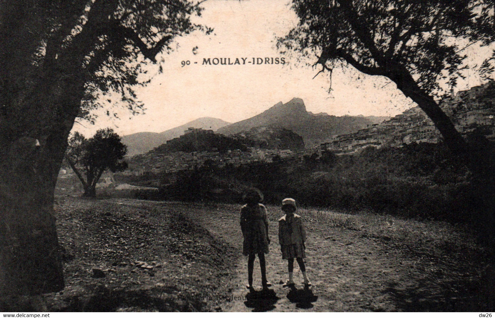 Moulay-Idriss (Algérie) Enfants Sur Le Chemin - Carte N° 90 - Other & Unclassified