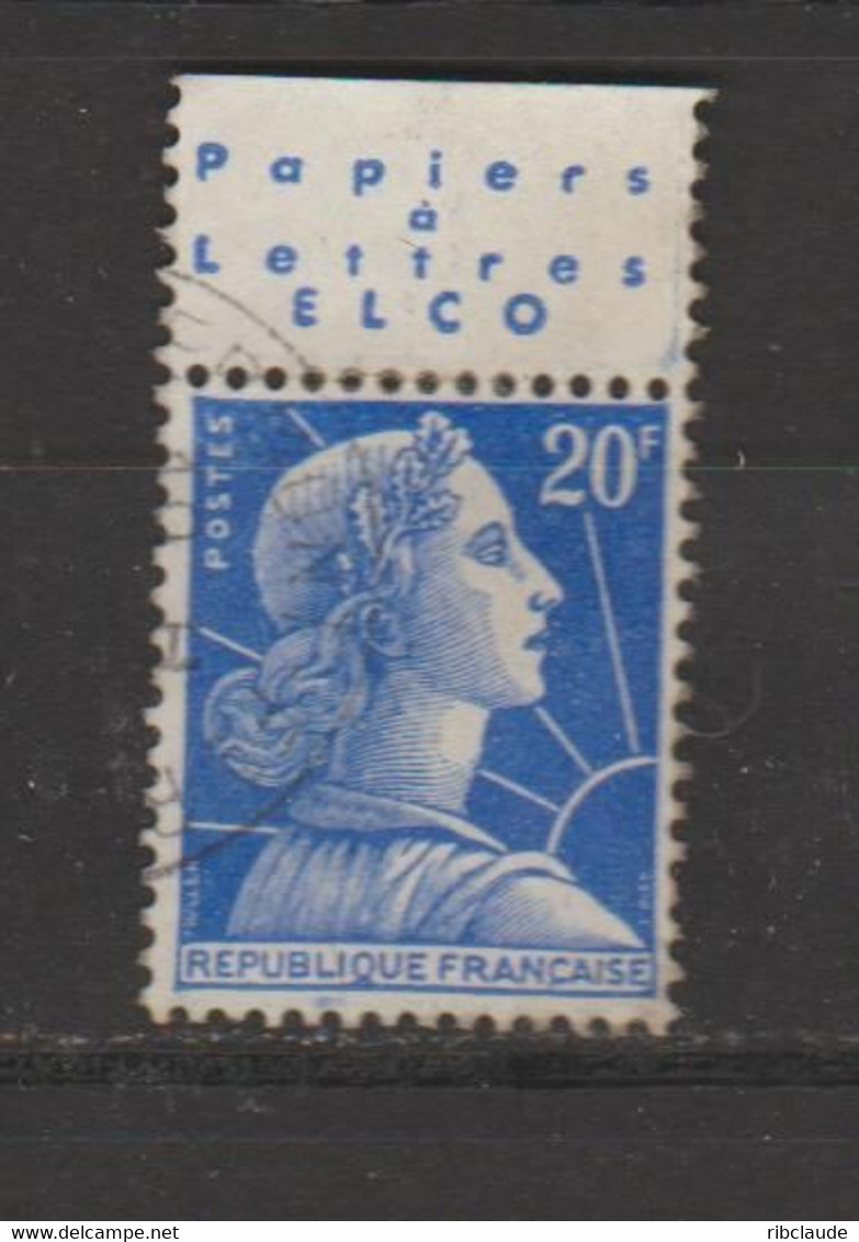 20f Bleu Types Il N°1011Bd - 1955-1961 Marianna Di Muller