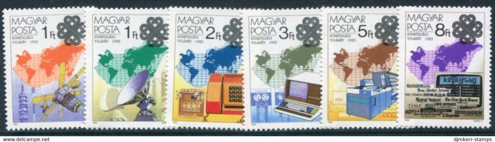 HUNGARY 1983 World Communications Year MNH / **.  Michel  3636-41 - Unused Stamps