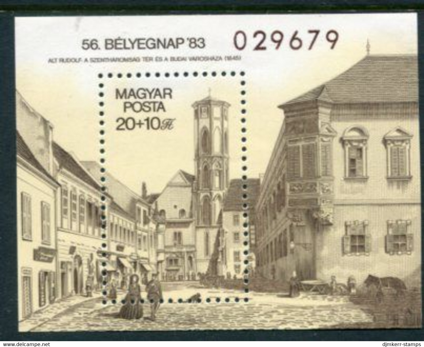 HUNGARY 1983 Stamp Day Block MNH / **.  Michel  Block 166A - Ungebraucht
