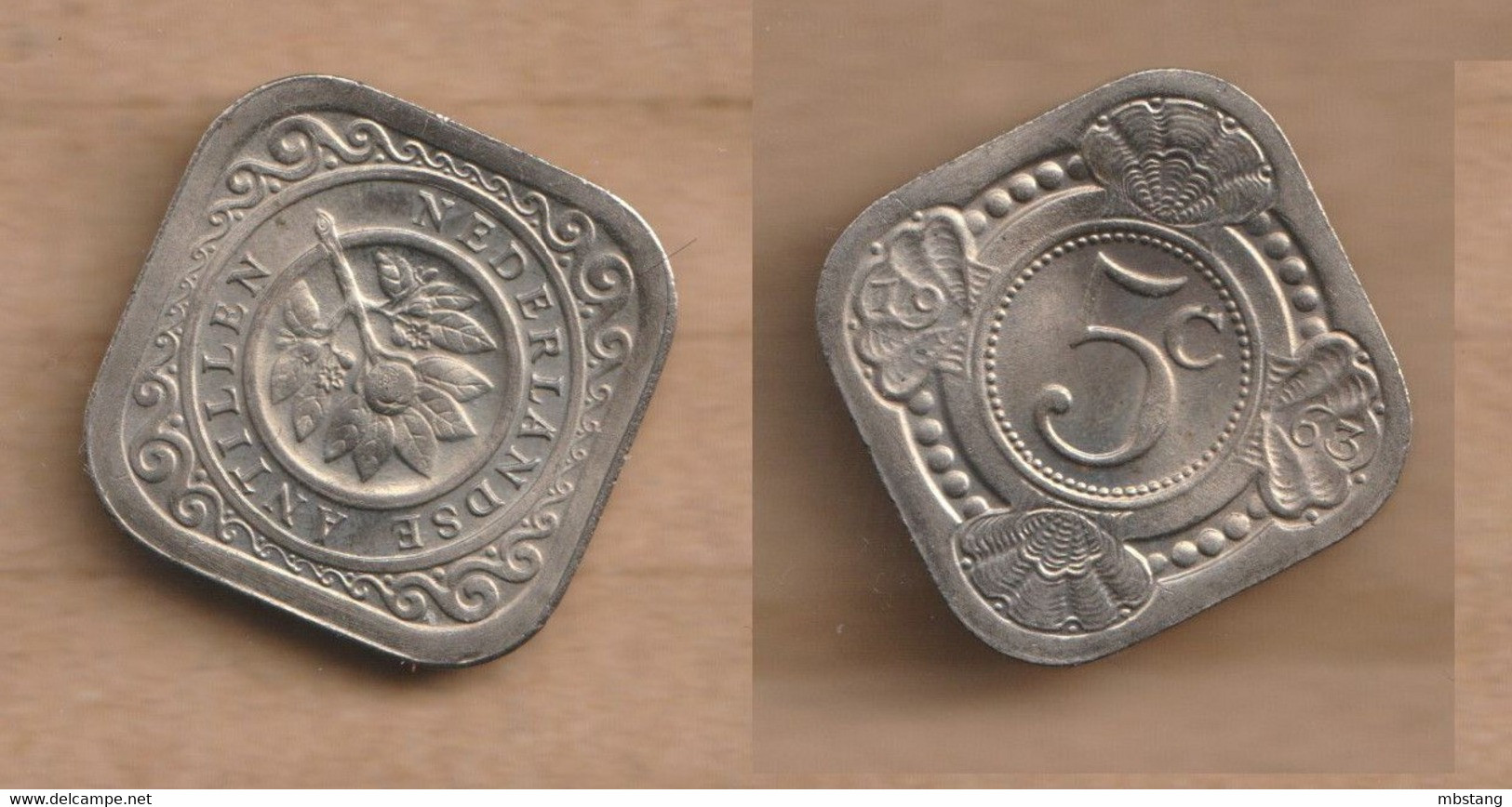 ANTILLAS HOLANDESAS  5 Cents - 1963  Copper-nickel • 4.5 G • ⌀ 21.3 Mm KM# 6, Schön# 43 - Niederländische Antillen