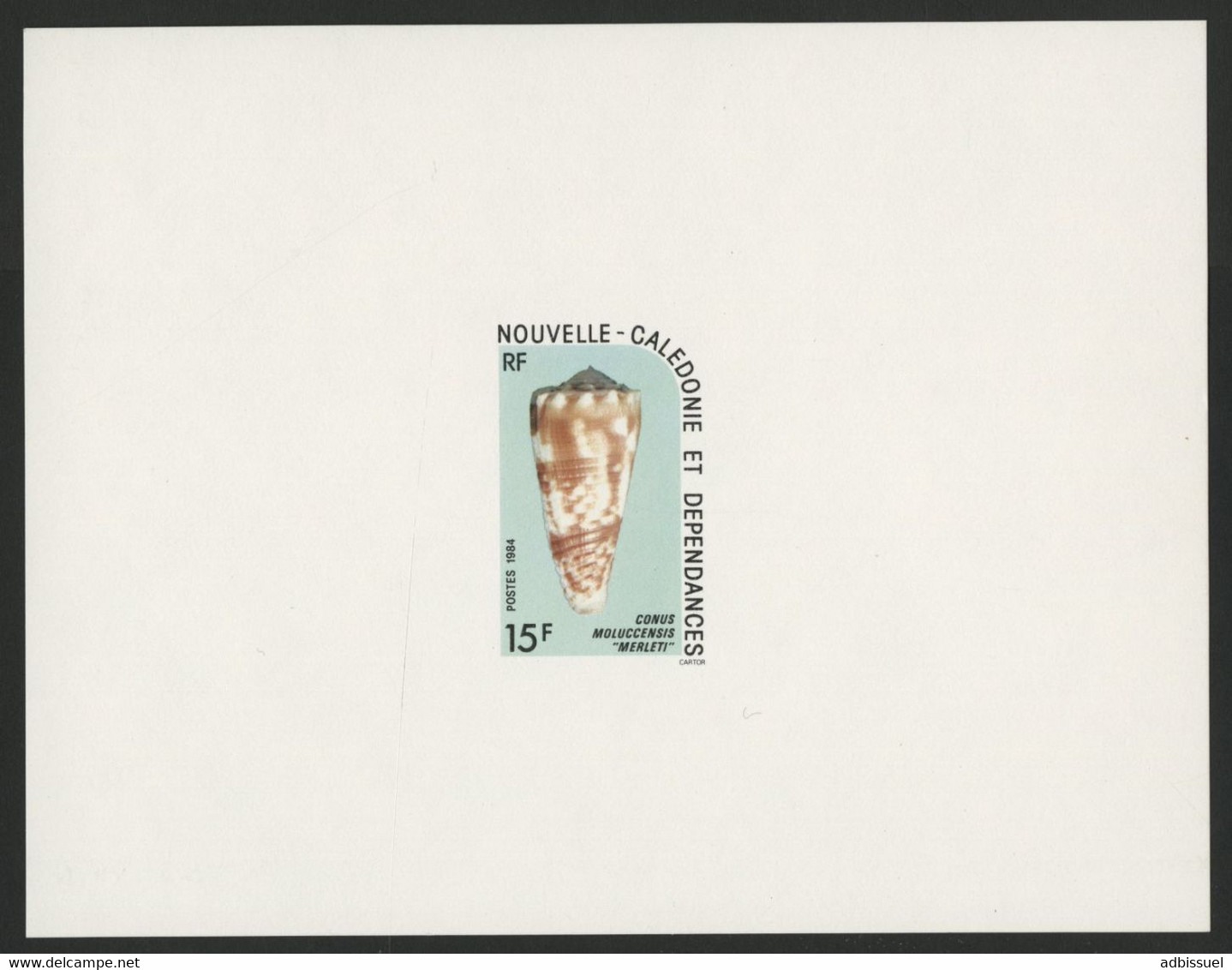 N° 482 EPREUVE DE LUXE Du 15 Fr "Coquillages, Cônes". TB - Imperforates, Proofs & Errors