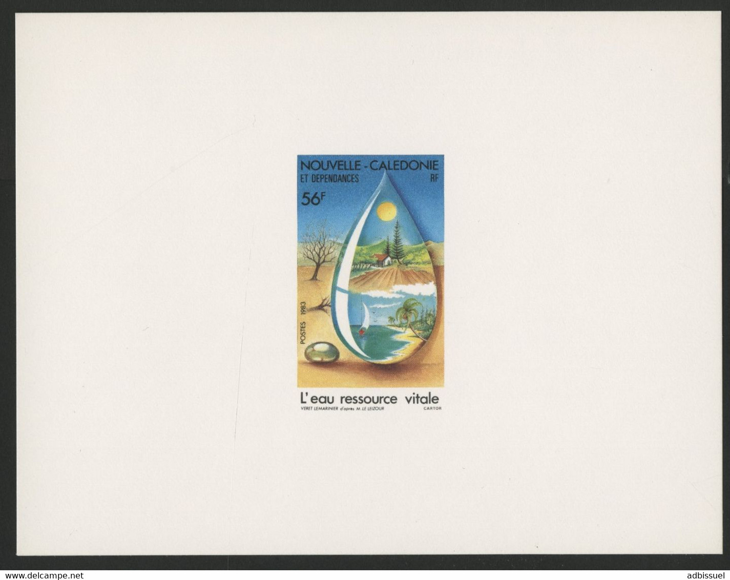 N° 478 EPREUVE DE LUXE Du 56 Fr "Protection De La Nature". TB - Imperforates, Proofs & Errors