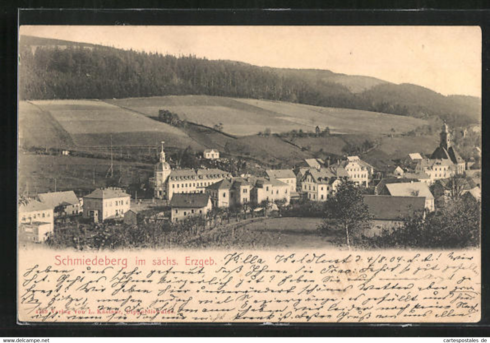 AK Schmiedeberg I. Sächs. Erzgeb., Blick Auf Den Ort - Schmiedeberg (Erzgeb.)