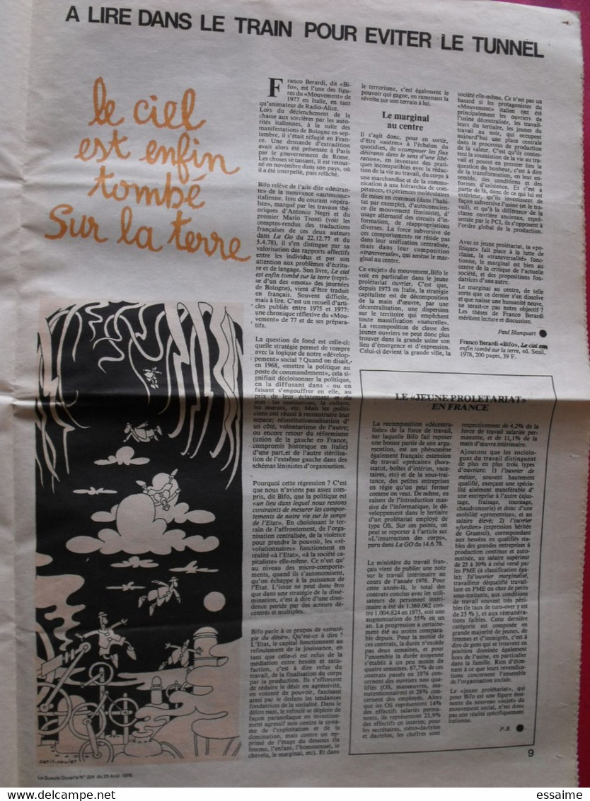 La Gueule Ouverte. Combat non-violent hebdo d'écologie politique. n° 224 de 1978. cabu petit-roulet