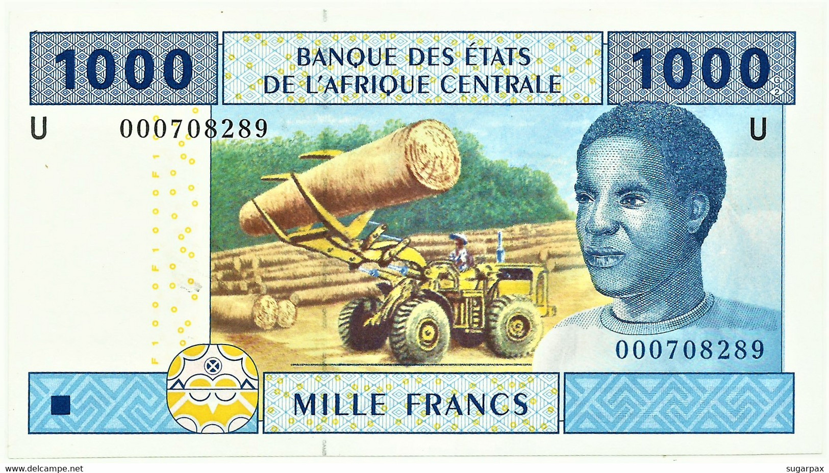 Cameroon - 1000 FRANCS - 2002 - Pick 207 U - UNC. - États De L'Afrique Centrale - 1.000 - Cameroon