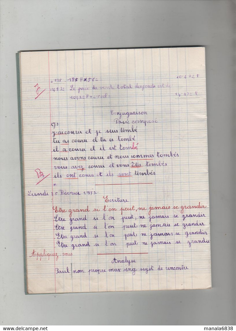 Cahier Pax Labor Renardat 1957 Cahier Du Jour - Non Classés